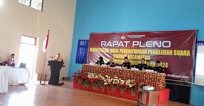 Rapat Pleno Rekapitulasi Hasil Penghitungan Perolehan Suara Tingkat Kecamatan Dalam Pemilu Tahun 2024